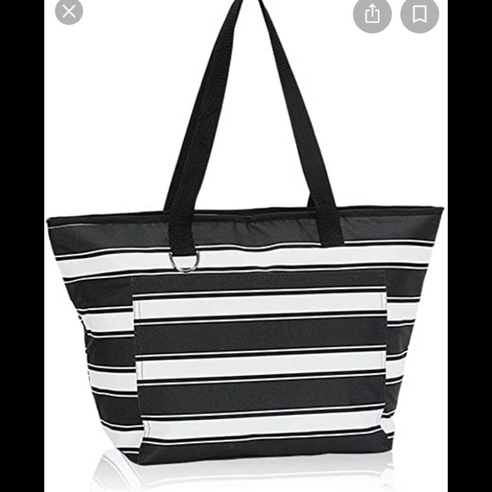 Thirty one tote-ally in ribbon stripe